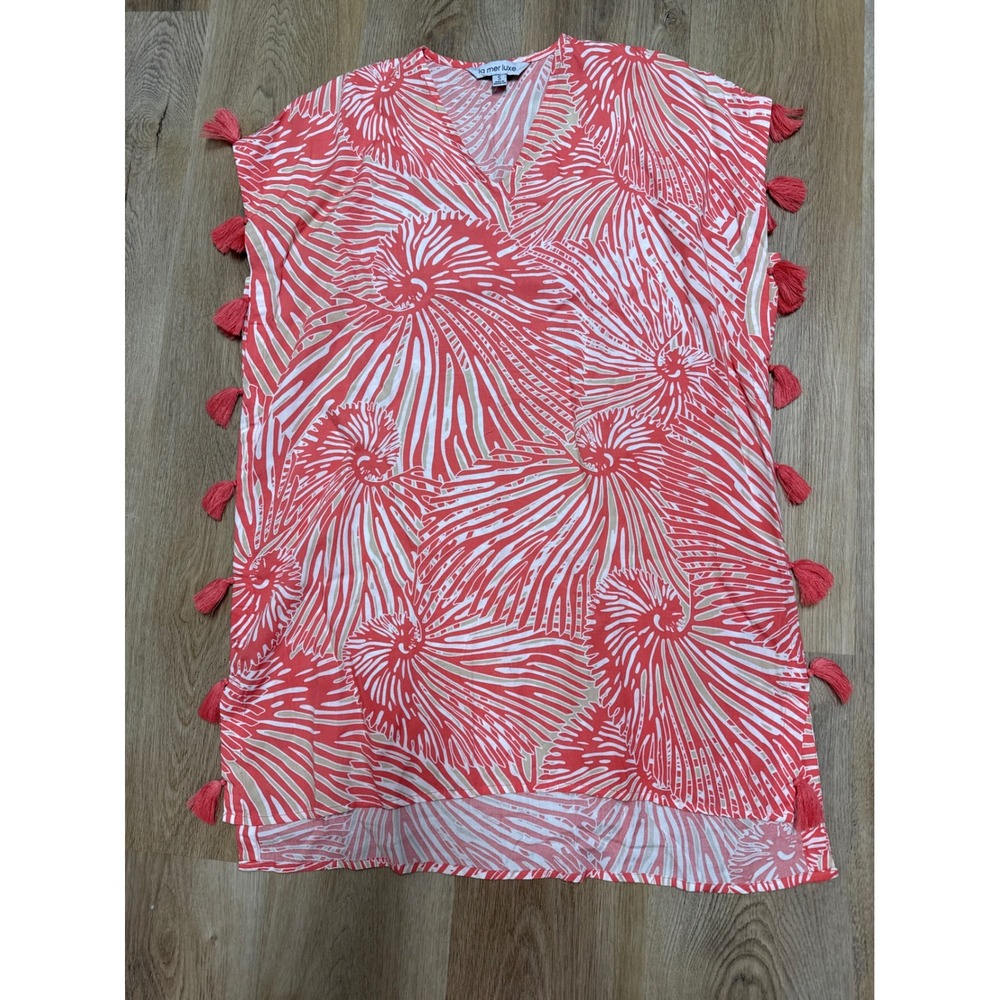 La Mer Luxe (Coral) Kaftan Cover Up Women Size S